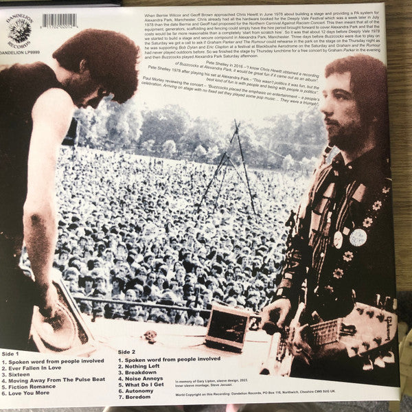 Live In Manchester At Alexandra Park Saturday July 15th 1978 | Mint (M) Mint (M) Get Cheap Vinyl