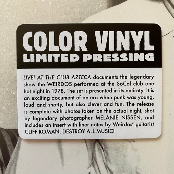 Live! At The Club Azteca 1978 | Mint (M) Mint (M) Get Cheap Vinyl