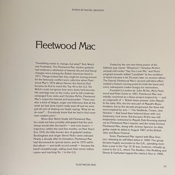 Fleetwood Mac (BLACK & WHITE COLOR VINYL - VMP) | Mint (M) Mint (M) Get Cheap Vinyl