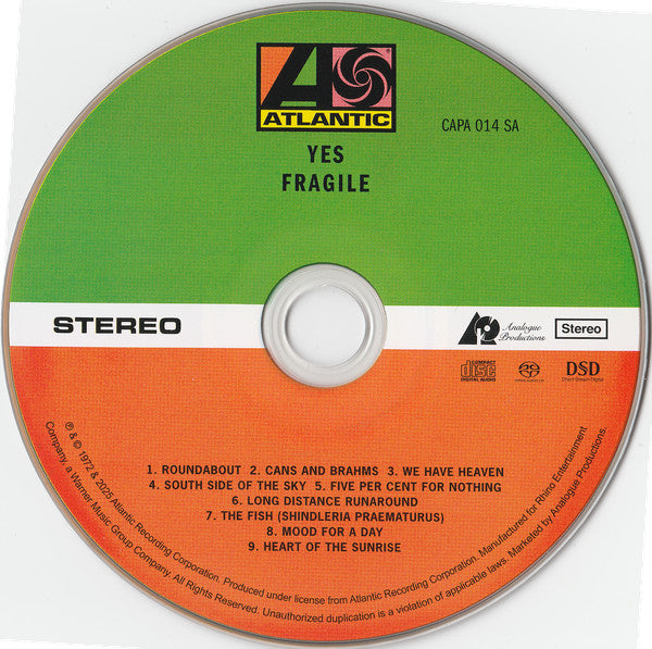 Fragile (SACD) | Mint (M) Mint (M) Get Cheap Vinyl