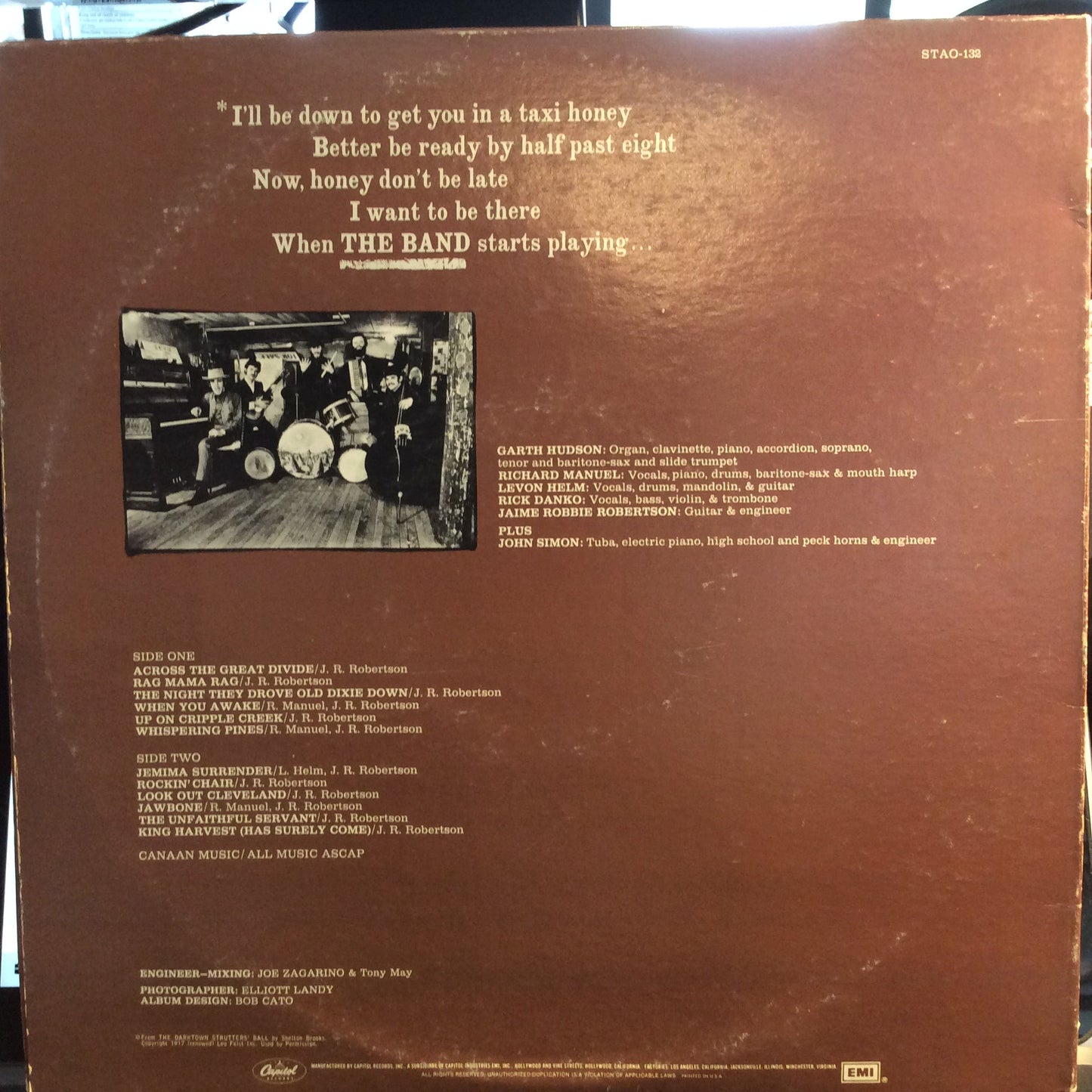 The Band (VINYL) | Excellent (EX) Very Good Plus (VG+) Get Cheap Vinyl