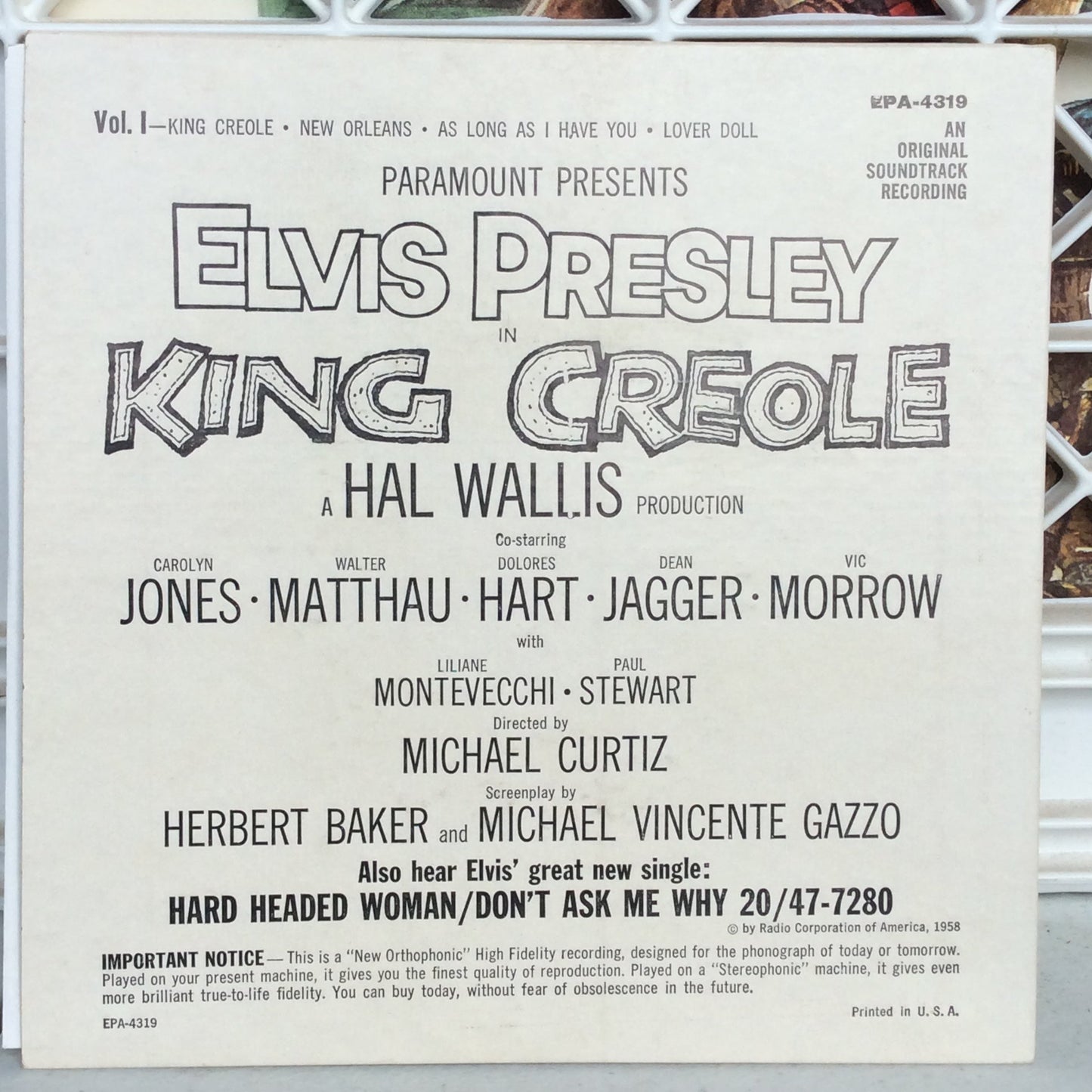 King Creole (Vol. 1) (7" VINYL) | Excellent (EX) Excellent+ (EX+) Get Cheap Vinyl