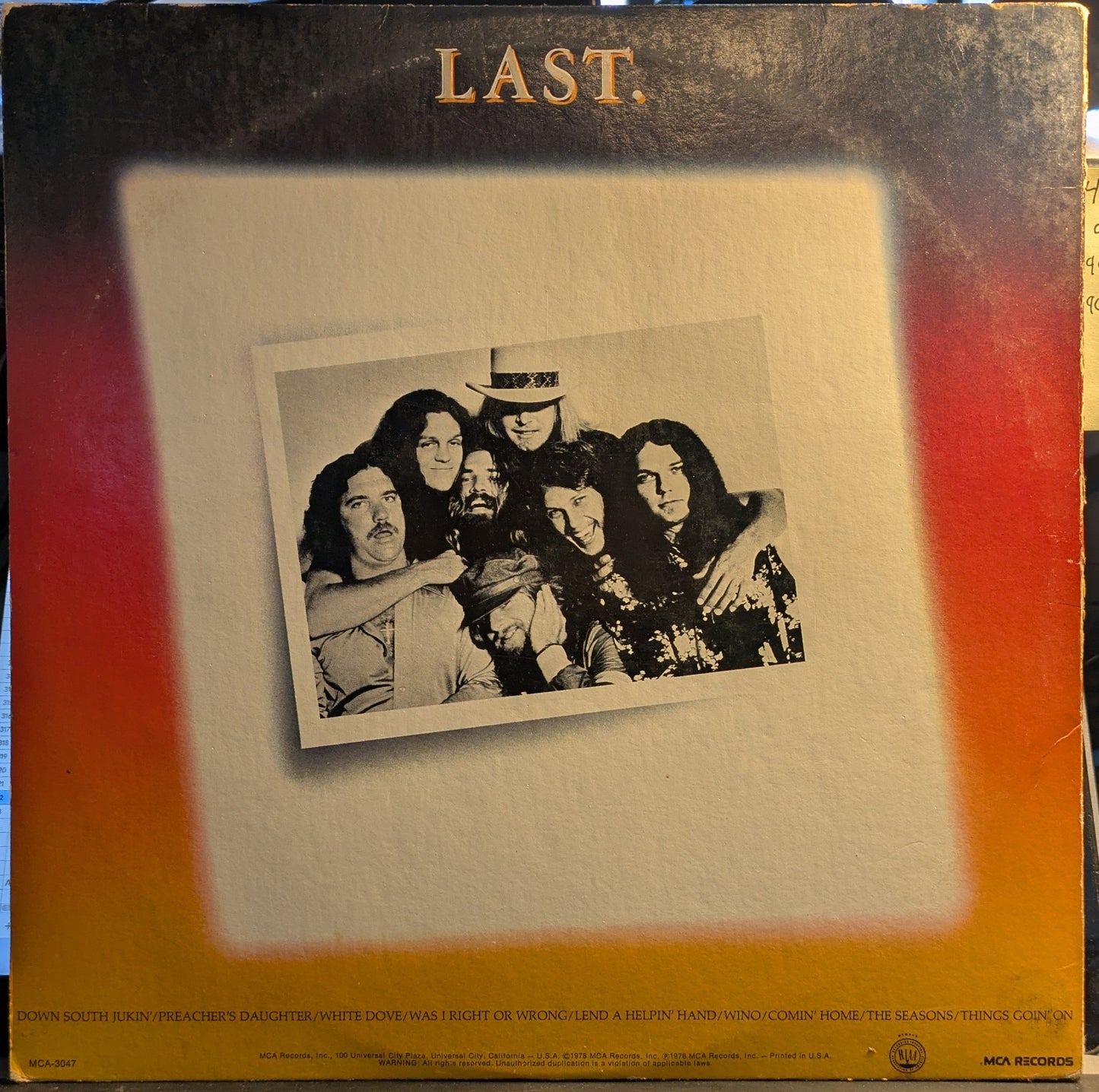 Skynyrd's First And... Last (VINYL) | Excellent (EX) Very Good Plus (VG+) Get Cheap Vinyl