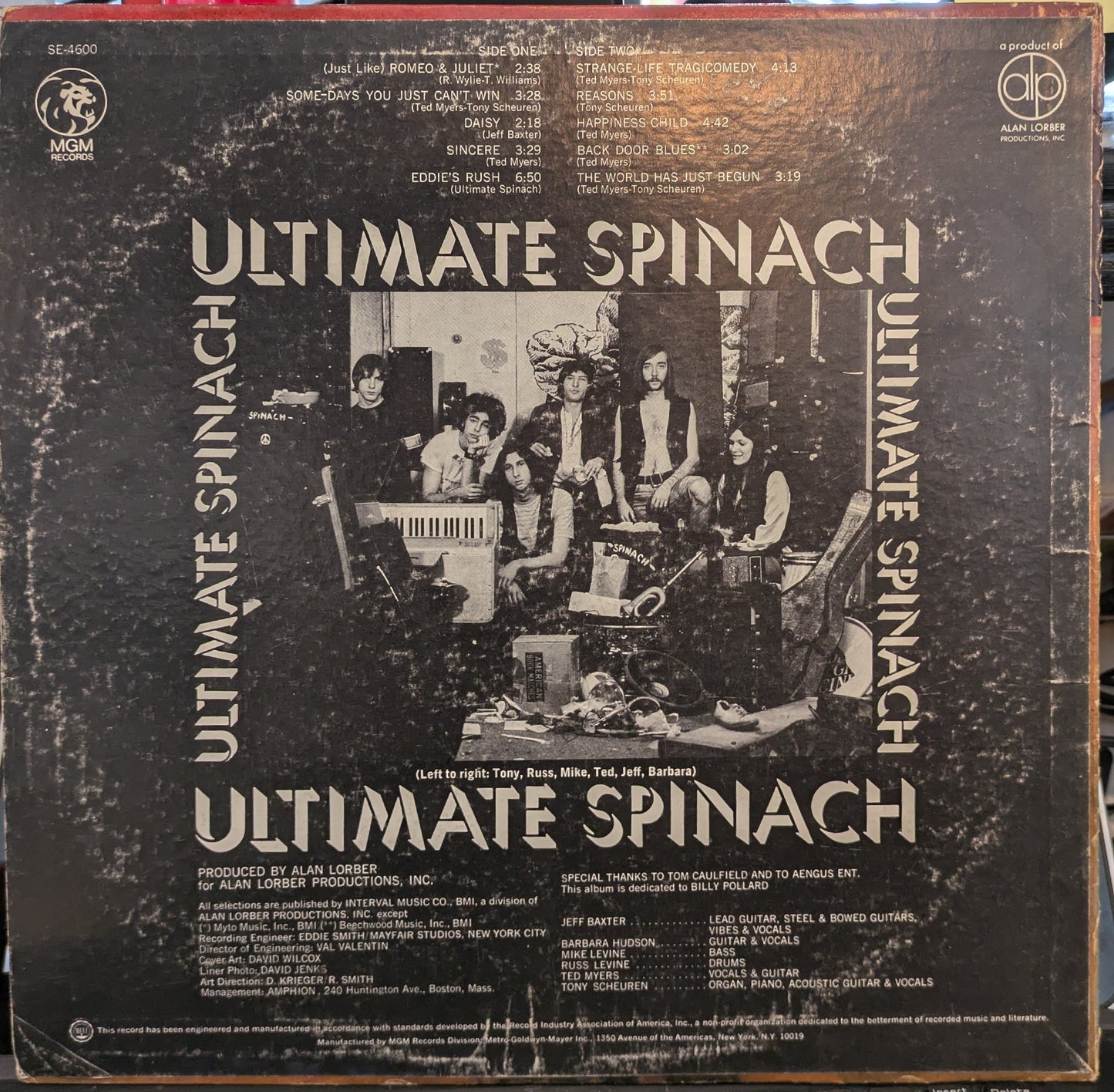 Ultimate Spinach (VINYL) | Good Plus (G+) Very Good (VG) Get Cheap Vinyl