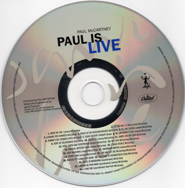 Paul Is Live (CD) | Near Mint (NM) Near Mint (NM) Get Cheap Vinyl
