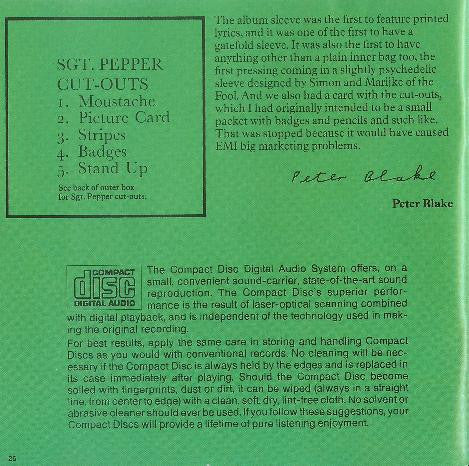 Sgt. Pepper's Lonely Hearts Club Band (CD) | Near Mint (NM) Near Mint (NM) Get Cheap Vinyl