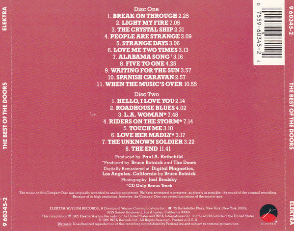 The Best Of The Doors (2xCD) | Near Mint (NM) Near Mint (NM) Get Cheap Vinyl