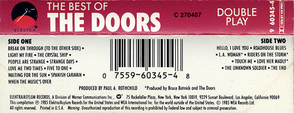 The Best Of The Doors *REMASTERED/CASSETTE* | Near Mint (NM) Near Mint (NM) Get Cheap Vinyl