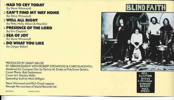 Blind Faith (CD) | Near Mint (NM) Near Mint (NM) Get Cheap Vinyl