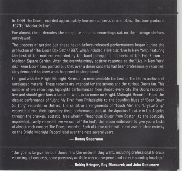Bright Midnight: Live In America (CD) | Mint (M) Mint (M) Get Cheap Vinyl