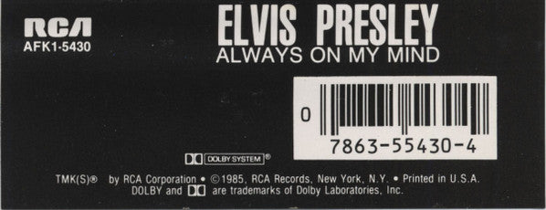 Always On My Mind (CASSETTE) | Near Mint (NM) Near Mint (NM) Get Cheap Vinyl