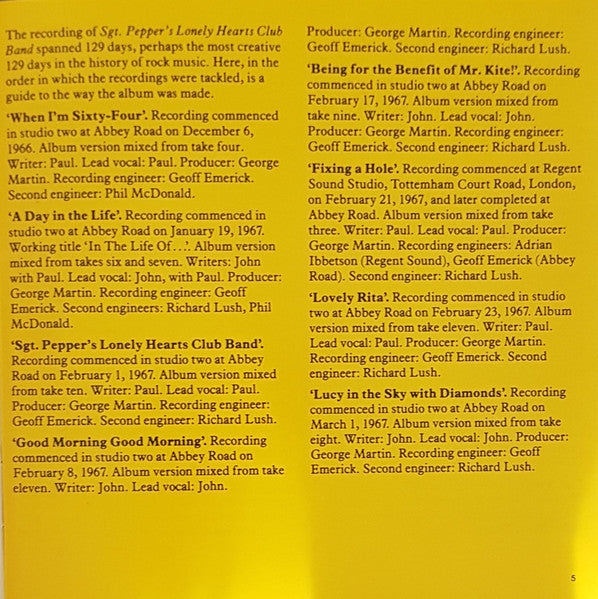 Sgt. Pepper's Lonely Hearts Club Band (CD) | Near Mint (NM) Near Mint (NM) Get Cheap Vinyl
