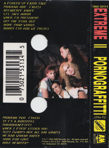 Extreme II: Pornograffitti *CASSETTE* | Near Mint (NM) Near Mint (NM) Get Cheap Vinyl