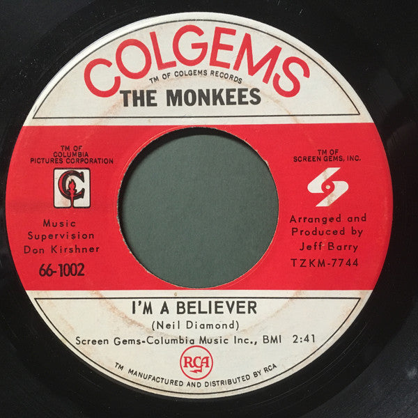 I'm A Believer / (I'm Not Your) Steppin' Stone | Very Good Plus (VG+) Very Good Plus (VG+) Get Cheap Vinyl