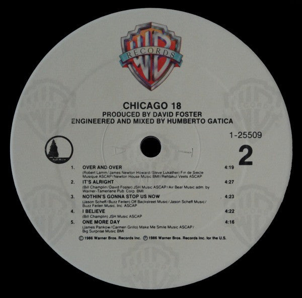 Chicago 18 (VINYL) | Very Good Plus (VG+) Excellent (EX) Get Cheap Vinyl