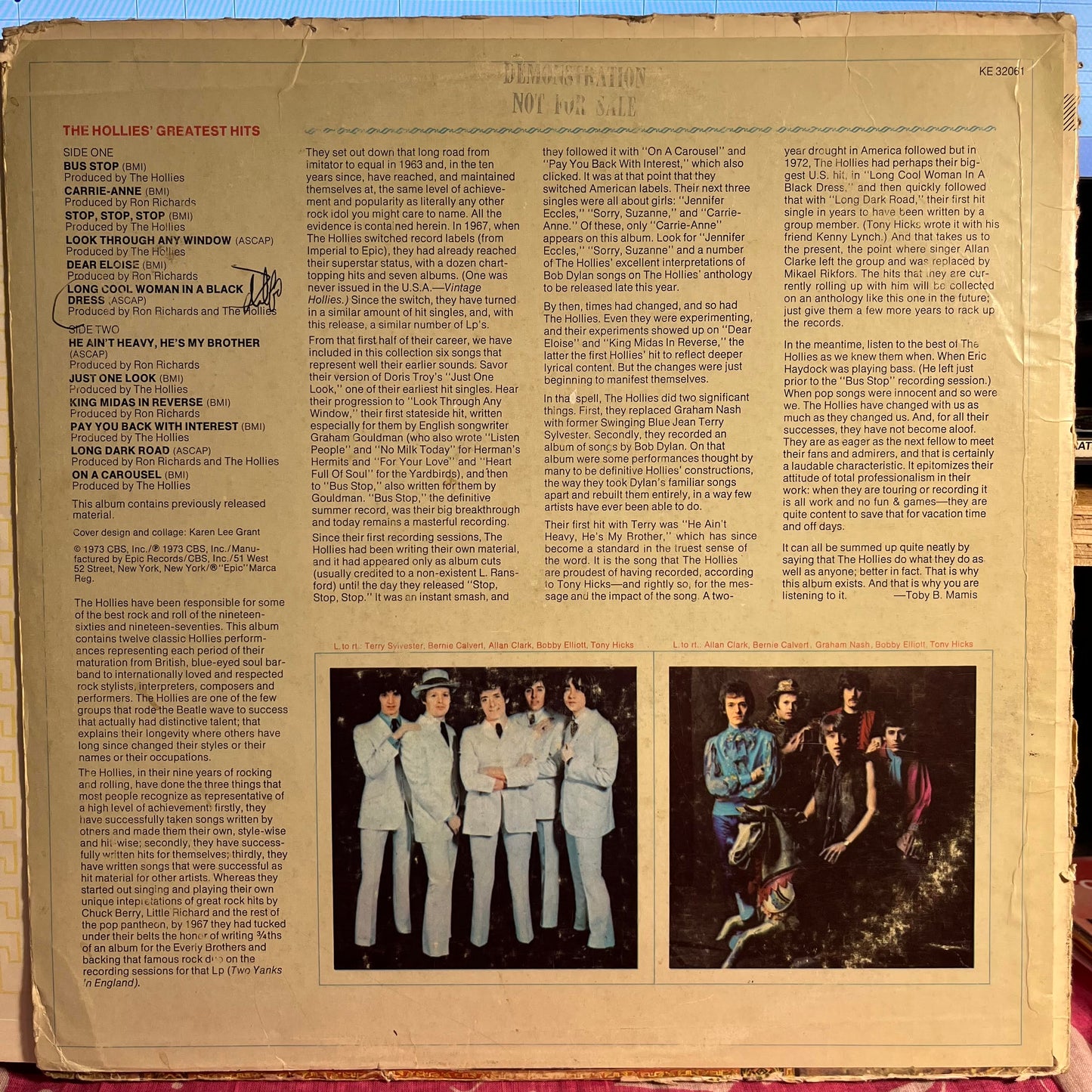 The Hollies' Greatest Hits *PROMO* | Very Good Plus (VG+) Good Plus (G+) Get Cheap Vinyl