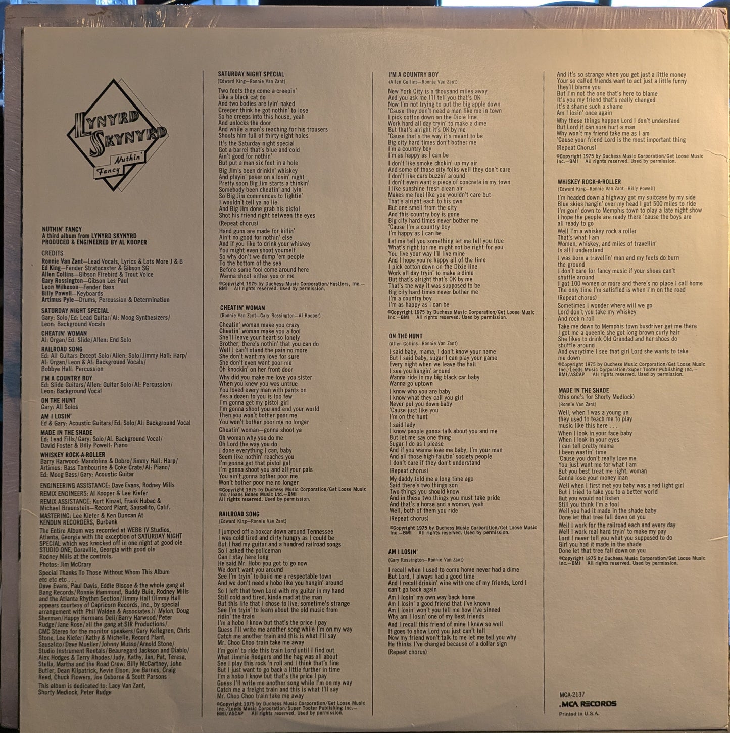 Nuthin' Fancy (VINYL) | Very Good Plus (VG+) Near Mint (NM) Get Cheap Vinyl
