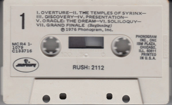 2112 (CASSETTE) | Very Good (VG) Excellent (EX) Get Cheap Vinyl