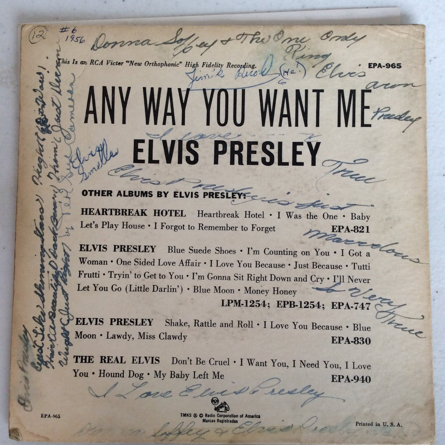 Any Way You Want Me (7" VINYL) | Very Good (VG) Very Good (VG) Get Cheap Vinyl