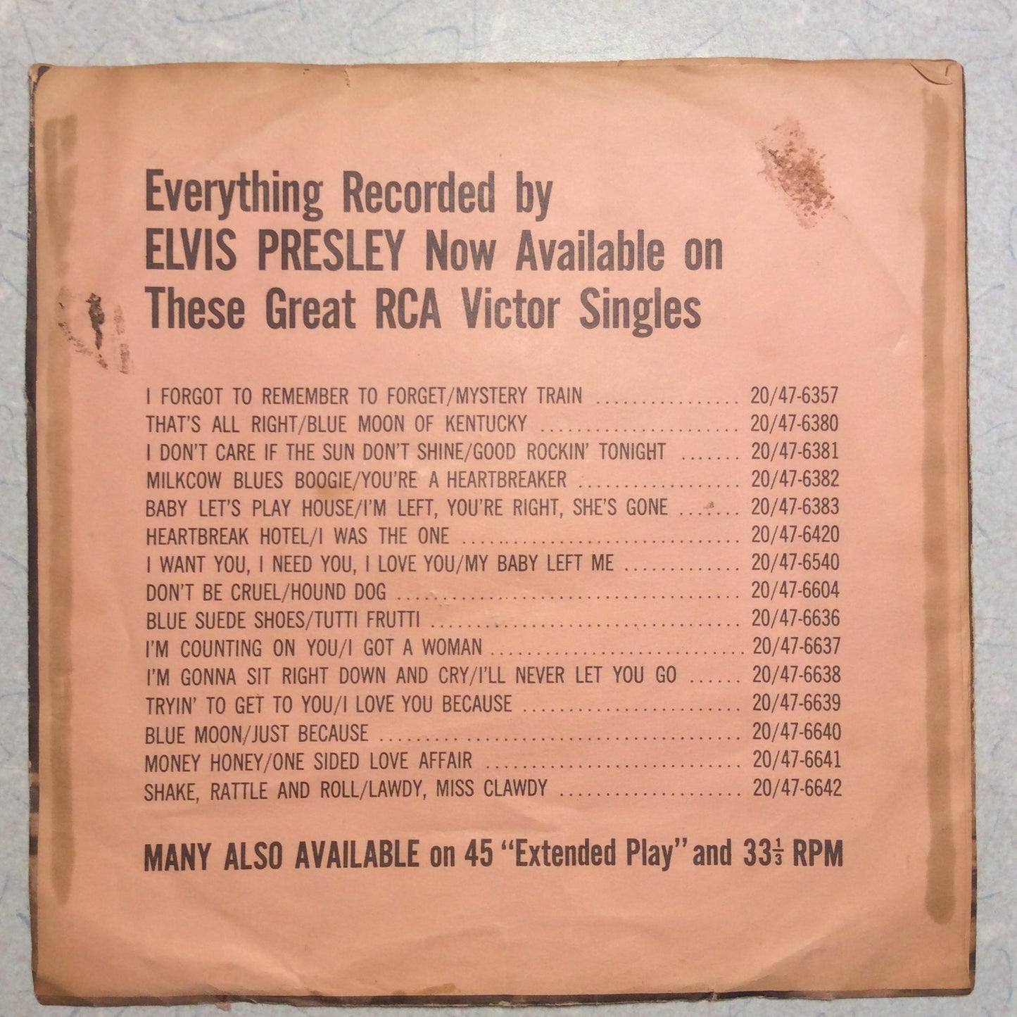 Love Me Tender (7" VINYL) | Very Good (VG) Very Good Plus (VG+) Get Cheap Vinyl