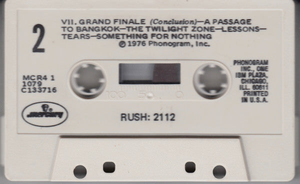 2112 (CASSETTE) | Very Good (VG) Excellent (EX) Get Cheap Vinyl