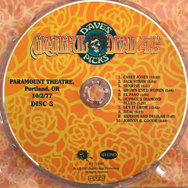 Dave's Picks, Volume 45 (4xCD)(Paramount Theatre, Portland, OR • 10/1-2/77) | Mint (M) Near Mint (NM) Get Cheap Vinyl