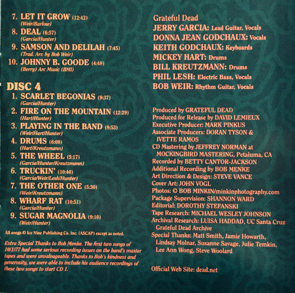 Dave's Picks, Volume 45 (4xCD)(Paramount Theatre, Portland, OR • 10/1-2/77) | Mint (M) Near Mint (NM) Get Cheap Vinyl