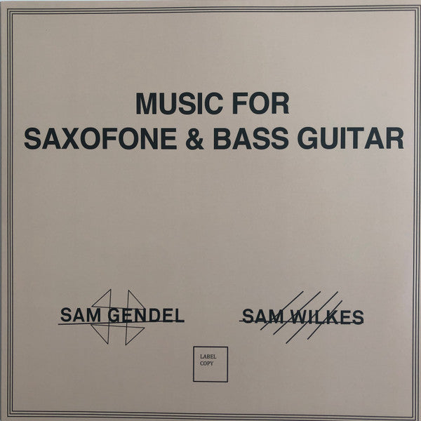 Music For Saxofone & Bass Guitar | Mint (M) Mint (M) Get Cheap Vinyl