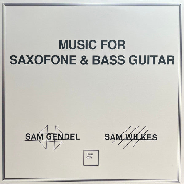 Music For Saxofone & Bass Guitar | Mint (M) Mint (M) Get Cheap Vinyl