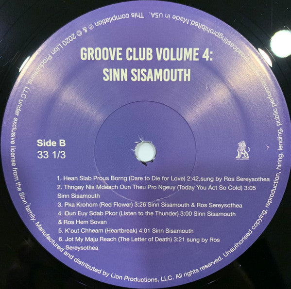 Groove Club Vol 4: Sinn Sisamouth | Mint (M) Mint (M) Get Cheap Vinyl