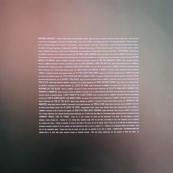 Euphoria Season 2 Official Score (From The HBO Original Series) | Mint (M) Mint (M) Get Cheap Vinyl