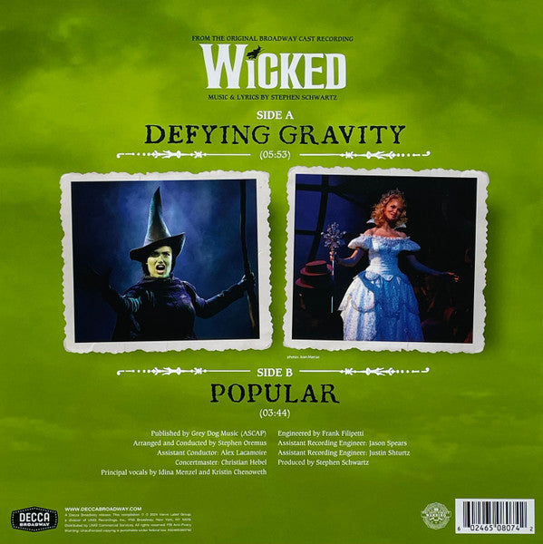 Defying Gravity / Popular (From "Wicked")(PICTURE VINYL) | Mint (M) Mint (M) Get Cheap Vinyl