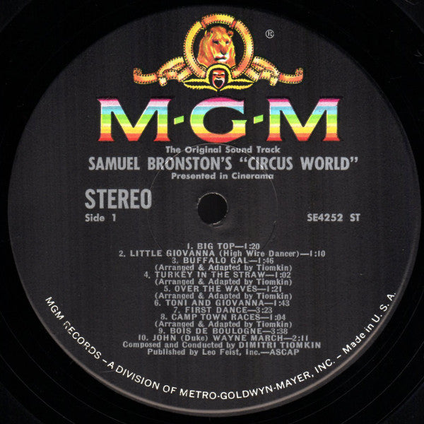 Circus World - The Original Sound Track Album (VINYL) | Mint (M) Near Mint (NM) Get Cheap Vinyl