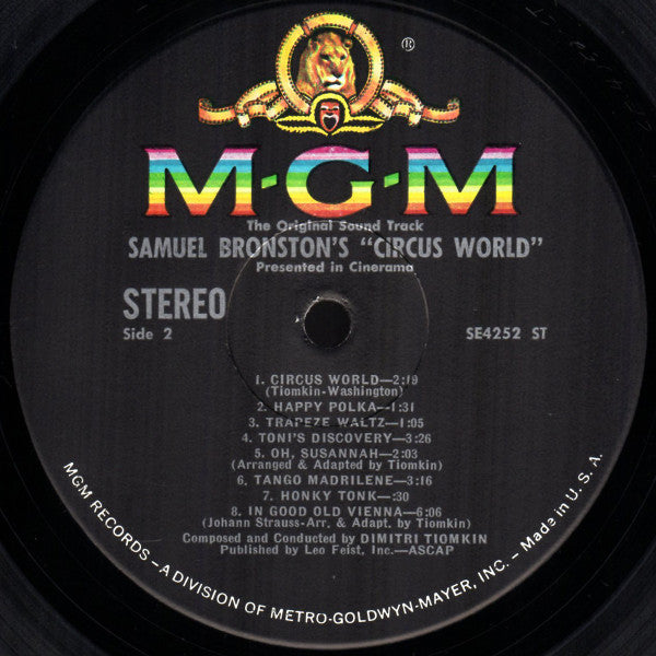 Circus World - The Original Sound Track Album (VINYL) | Mint (M) Near Mint (NM) Get Cheap Vinyl