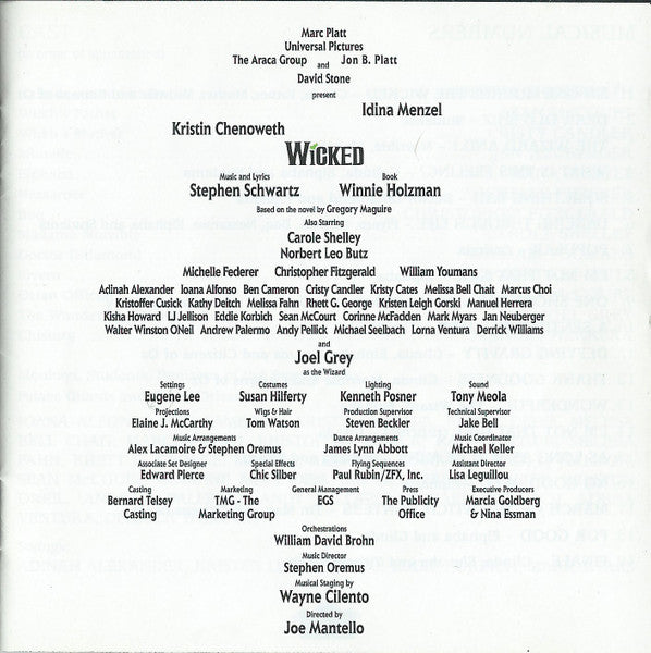 Wicked (Original Broadway Cast Recording) (CD) | Mint (M) Mint (M) Get Cheap Vinyl