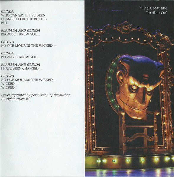 Wicked (Original Broadway Cast Recording) (CD) | Mint (M) Mint (M) Get Cheap Vinyl