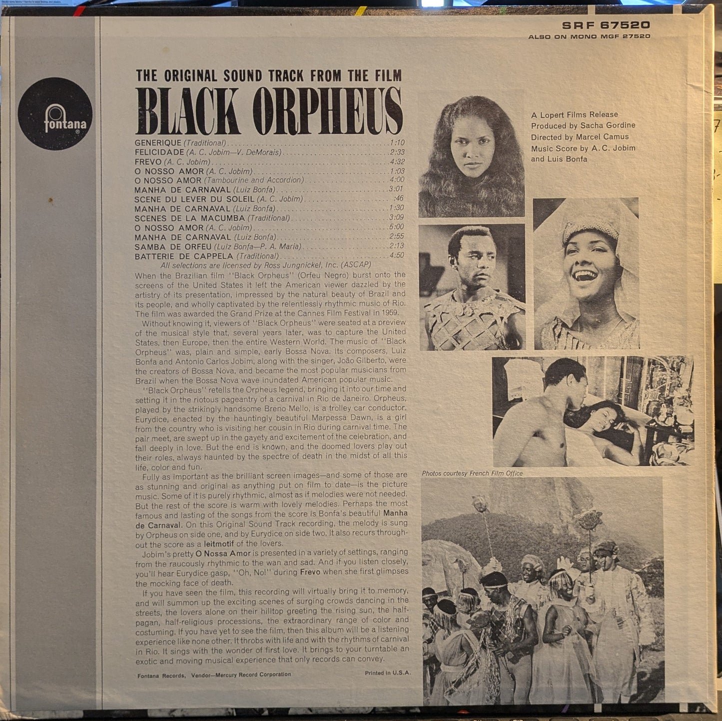 The Original Sound Track From The Film Black Orpheus (VINYL) | Near Mint (NM) Excellent (EX) Get Cheap Vinyl