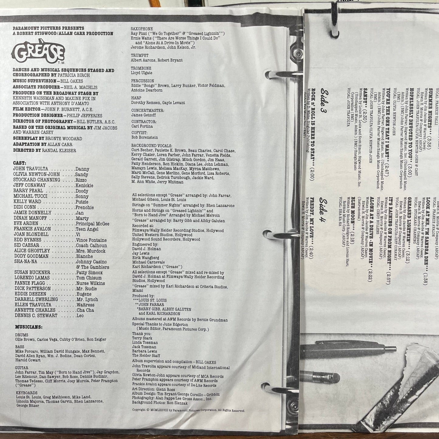Grease (The Original Soundtrack From The Motion Picture) (2xVINYL) | Near Mint (NM) Near Mint- (NM-) Get Cheap Vinyl