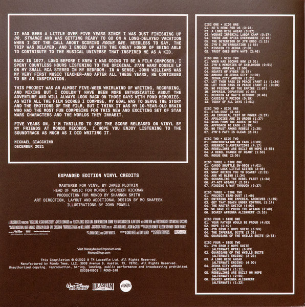 Rogue One: A Star Wars Story (Original Motion Picture Soundtrack Expanded Edition) (4xVINYL BOX) | Near Mint (NM) Near Mint (NM) Get Cheap Vinyl