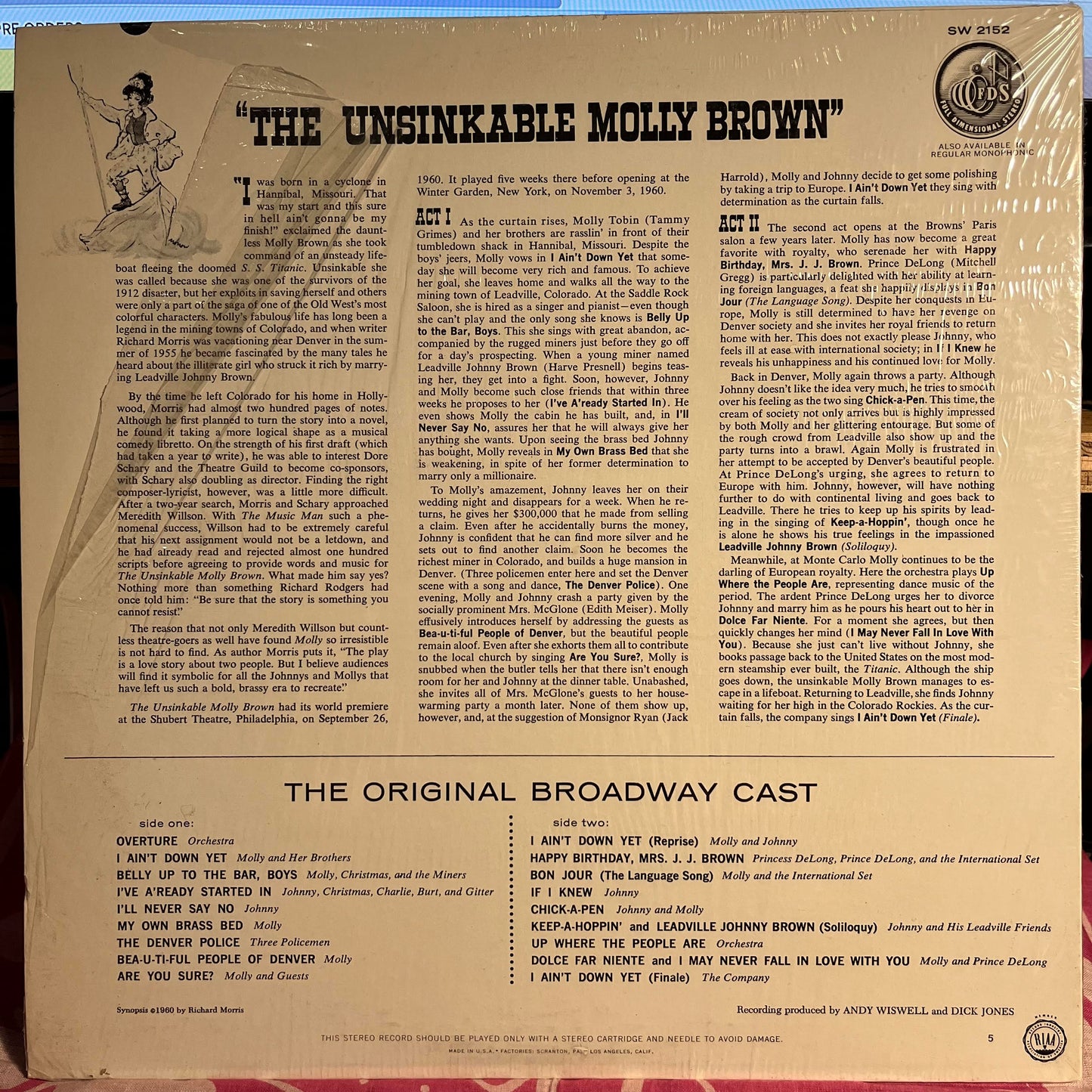 The Unsinkable Molly Brown - Original Broadway Cast *SHRINK* | Near Mint (NM) Near Mint (NM) Get Cheap Vinyl