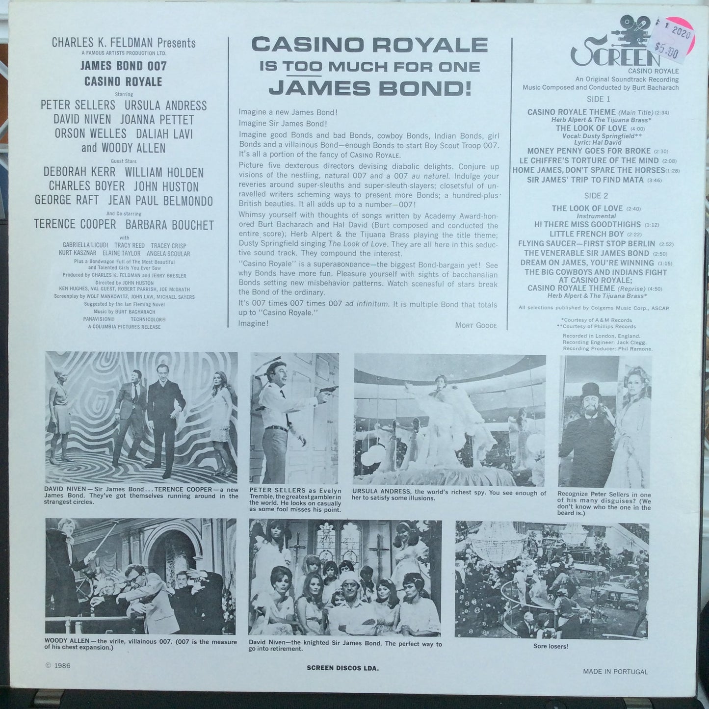 Casino Royale (Original Motion Picture Soundtrack) (VINYL) | Near Mint (NM) Near Mint (NM) Get Cheap Vinyl