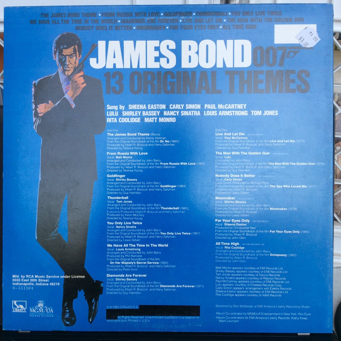 James Bond - 13 Original Themes (VINYL) | Near Mint (NM) Excellent+ (EX+) Get Cheap Vinyl