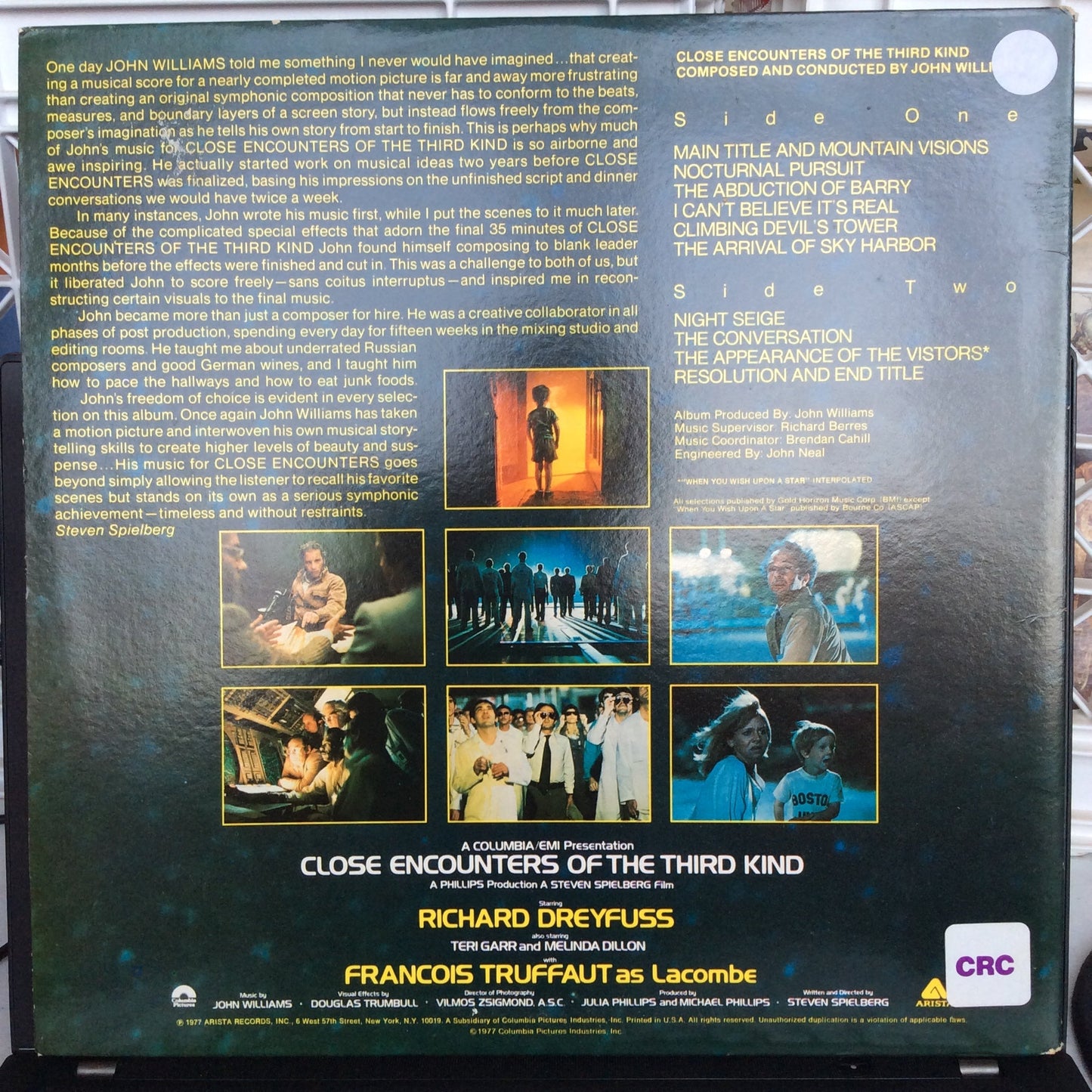 Close Encounters Of The Third Kind (Original Motion Picture Soundtrack) (VINYL)*NO 7"* | Very Good Plus Plus (VG++) Excellent+ (EX+) Get Cheap Vinyl