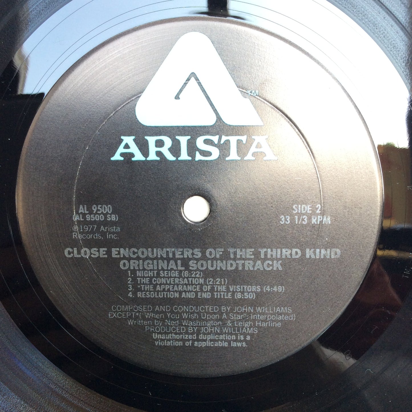 Close Encounters Of The Third Kind (Original Motion Picture Soundtrack) (VINYL)*NO 7"* | Very Good Plus Plus (VG++) Excellent+ (EX+) Get Cheap Vinyl