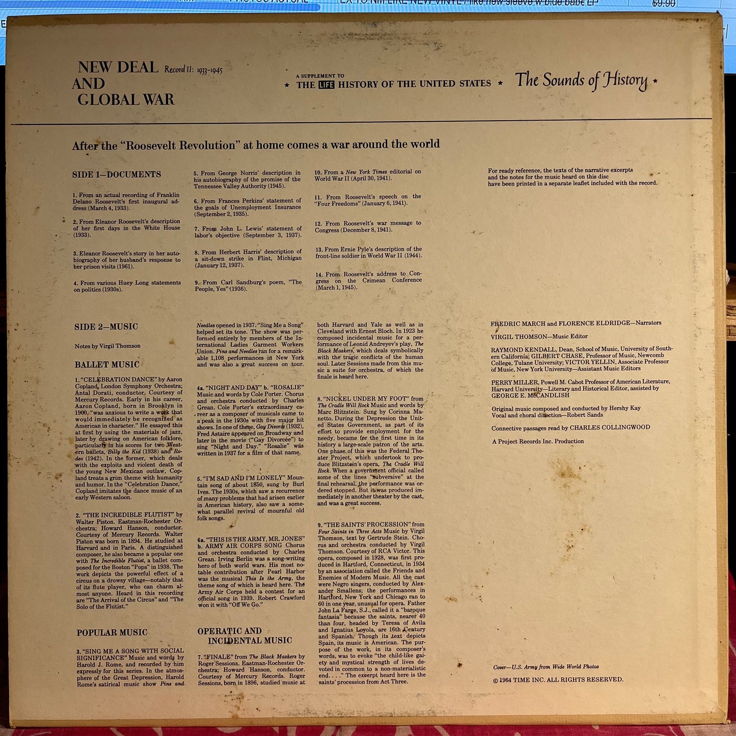 The Sounds Of History Record 11: 1933-1945 / New Deal And Global War | Near Mint (NM) Excellent (EX) Get Cheap Vinyl