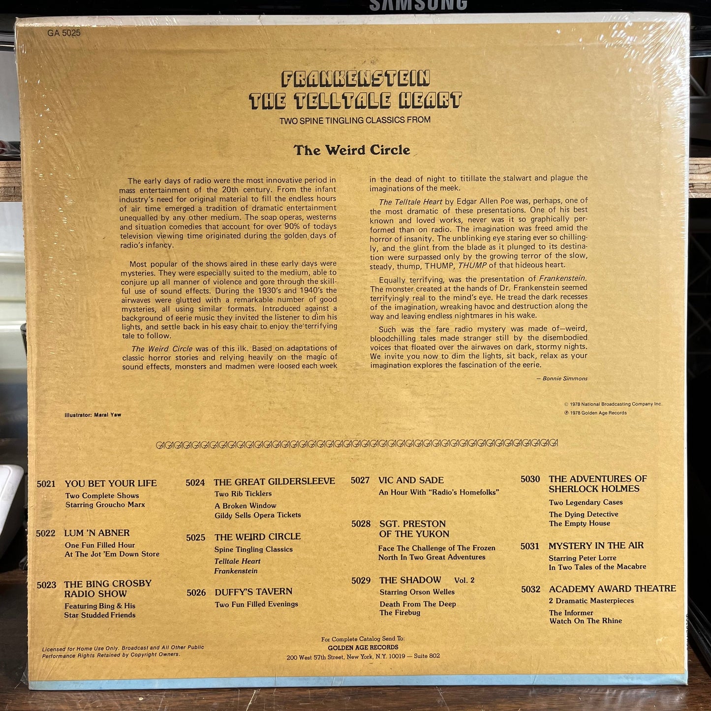 Frankenstein / The Telltale Heart (LP) | Near Mint (NM) Near Mint (NM) Get Cheap Vinyl