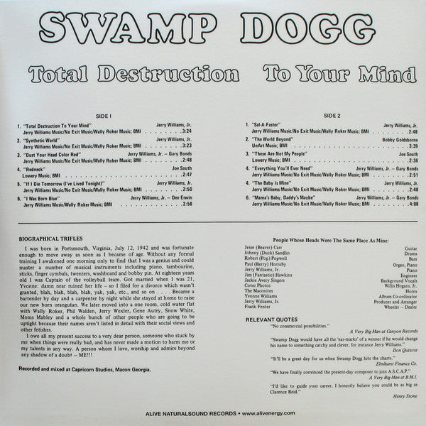 Total Destruction To Your Mind | Mint (M) Mint (M) Get Cheap Vinyl