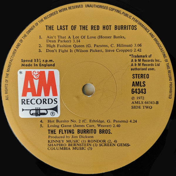 The Last Of The Red Hot Burritos | Very Good Plus (VG+) Near Mint (NM) Get Cheap Vinyl