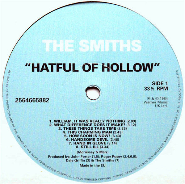 The Smiths Hatful Of Hollow Rhino Records (2), Rhino Records (2) LP, Comp, RE, 180 Mint (M) Mint (M) Get Cheap Vinyl
