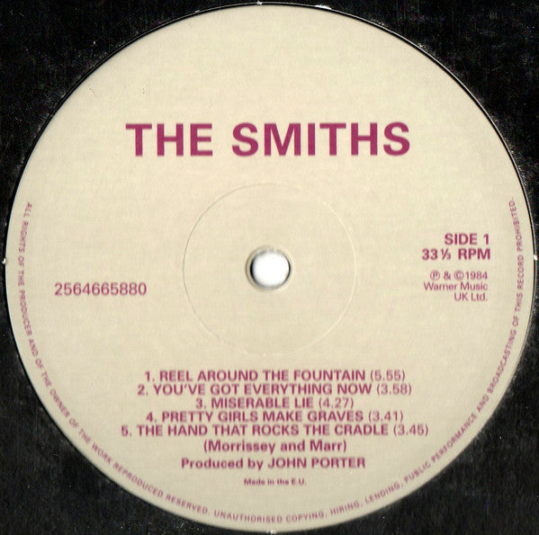 The Smiths The Smiths Warner Music UK Ltd. LP, Album, RE Mint (M) Mint (M) Get Cheap Vinyl